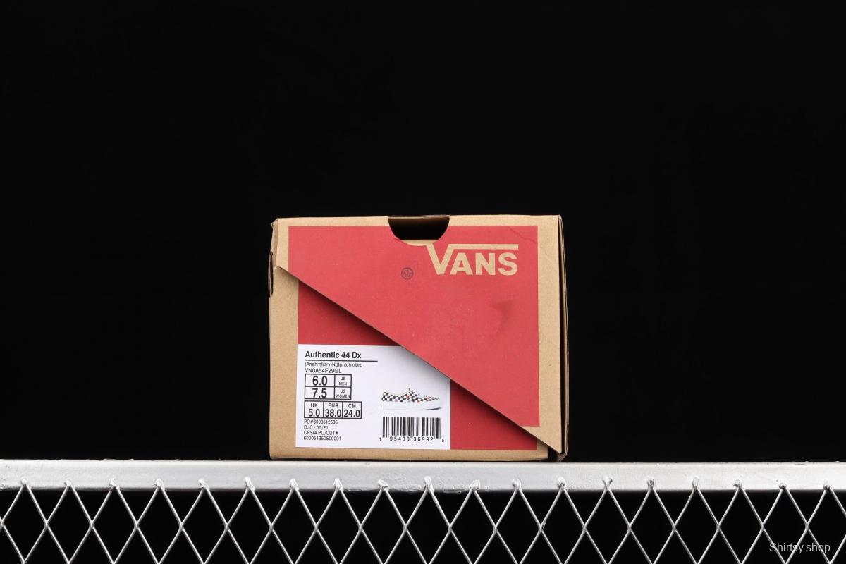 Vans Authentic new summer color matching weaving color checkerboard low upper board shoes VN0A54F29GL