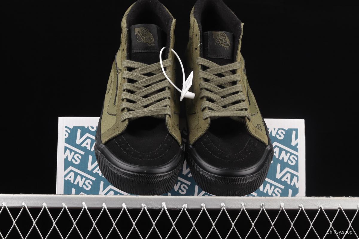 Goodhod x Vault OG Sk8-Hi Lx olive green high top casual canvas shoes VN0A45JD2XZ