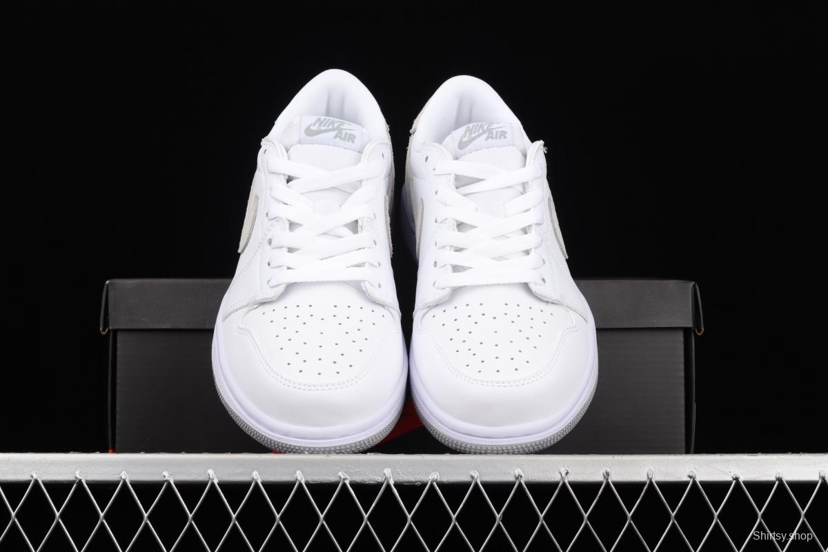 Air Jordan 1 Low OG white-gray low-top basketball shoes CZ0858-100