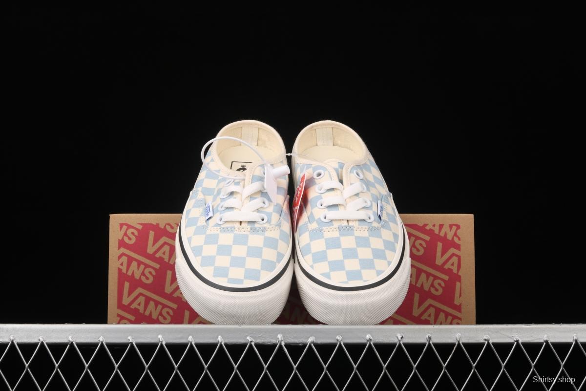Vans Authentic Anaheim checkerboard semi-dragged canvas lazy shoes VN0A54F75BU