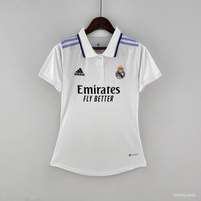 22/23 Women Real Madrid Home  Soccer Jersey
