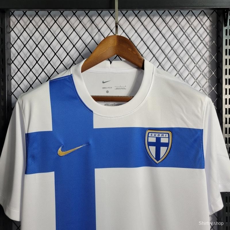 2022 Finland Home Soccer Jersey