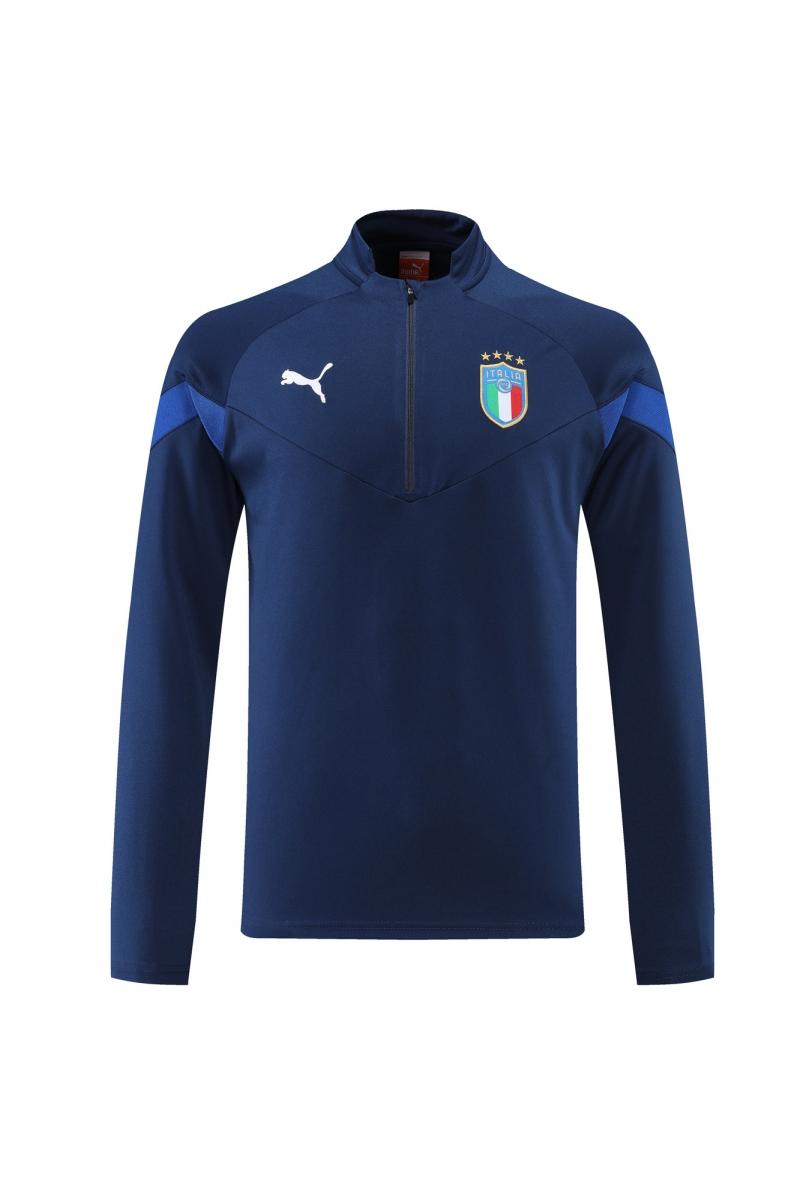 2022 Italy Navy Half Zipper Tracksuit