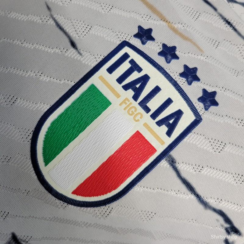 Player Version 2023 Italy Away White Jersey