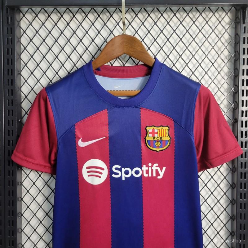 23-24 KIDS Barcelona Home Jersey Size 16-28