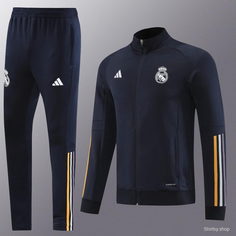 23 24 Real Madrid Navy  Full Zipper +Pants