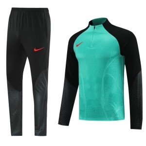 2024 Nike Green/Black Half Zipper Jacket+Pants