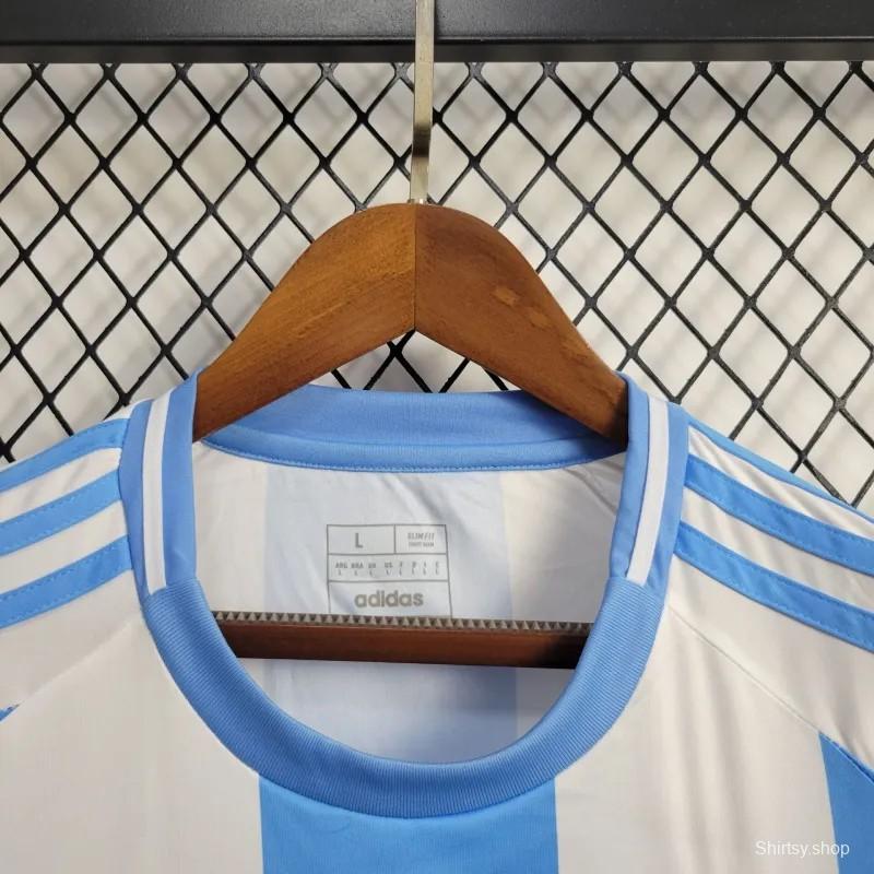 2024 Argentina Home Long Sleeve Jersey With Champion Patch
