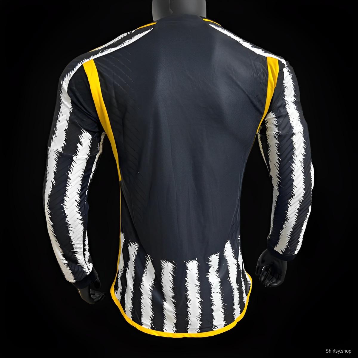 Player Version 23/24 Juventus Home Long Sleeve Jersey